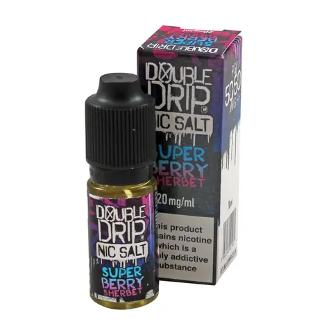 Double Drip Nic Salt E-liquid Super Berry Sherbet 10mg