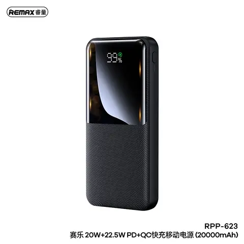 REMAX Cynlle Series 20000mAh USB-C Power Bank- Black