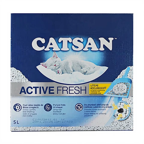 CATSAN Active Fresh -Kattenbakvulling Geurverwijdering Stofarme Sneldeeg Kattenbakvulling Huisdierproducten - 5 L