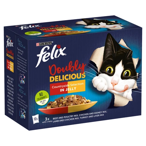 Felix Doubly Delicious Countryside Selection in Jelly 12 x 85g (1.02kg)