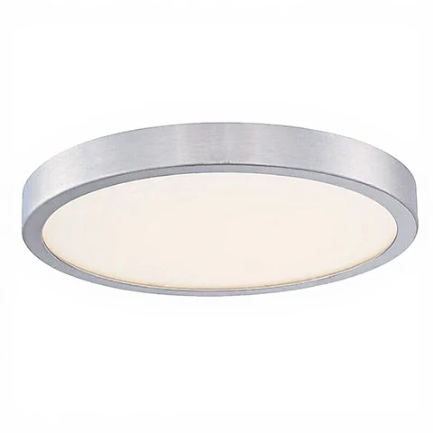 Plafonnier LED Westinghouse FLAT 21 W - LED intégrée - Blanc chaud 3000 K - Nickel brossé - 29 cm