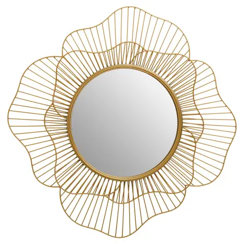 Interiors by Premier Wall Mirror Matera Flower Gold 80x80cm