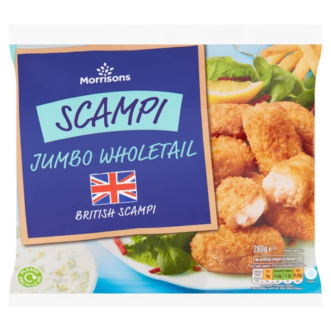 Morrisons Jumbo Wholetail Breaded Scampi 280g