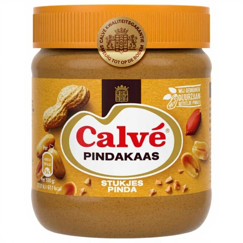 Calvé Pindakaas Stukjes Pinda 350 g