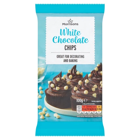 Morrisons White Chocolate Chips 100g