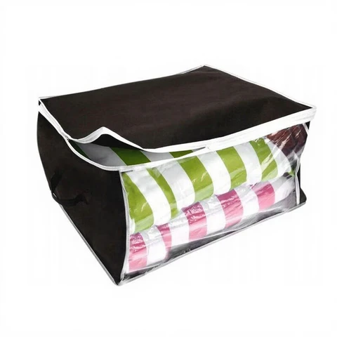 Sac de Rangement Sous le Lit Noir