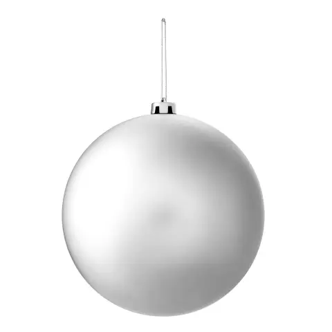 WeRChristmas Silver Large Matt Shatterproof Bauble, 20 cm