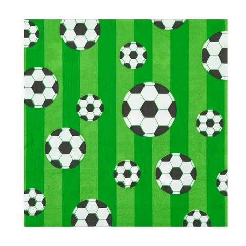 Nutmeg Party Napkins Football Green 20pcs