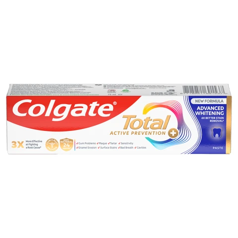 Colgate Total Active Prevention + Advanced Teeth Whitening Toothpaste 75ml