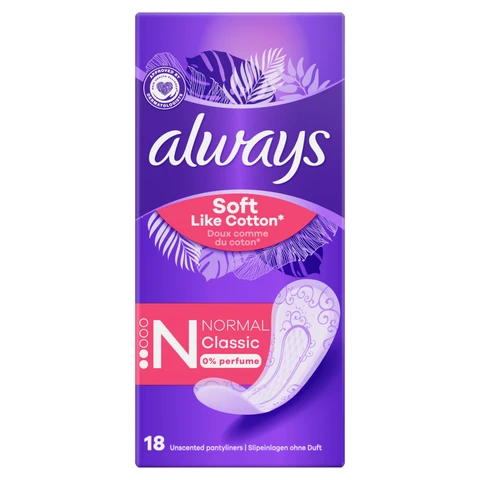 Always Soft Like Cotton Normal Panty Liners 18 Liners