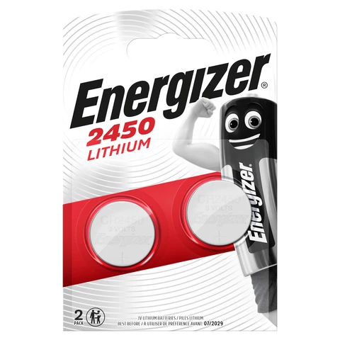 Energizer CR2450 Lithium Coin Batteries – Pack of 2