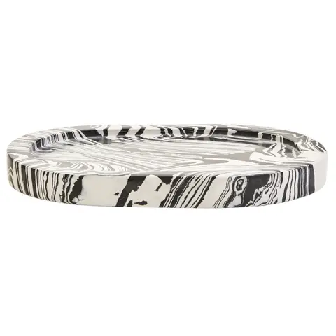 Fifty Five South Decorative Tray Helsa Marble Black/White