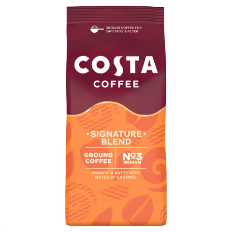 Costa Coffee Mocha Italia Signature Blend ground For Cafetiere & Filter No 3.Medium 200g