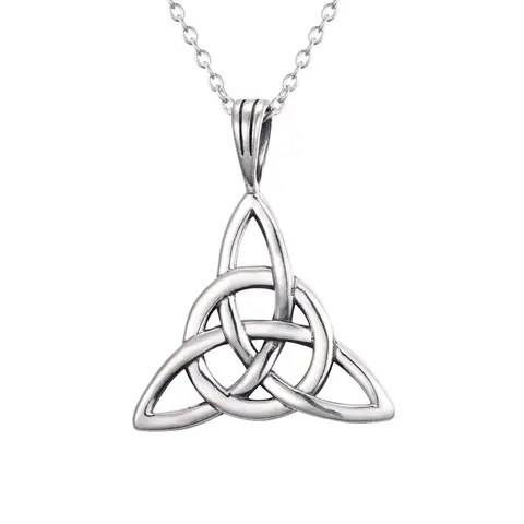 Ever Faith Timeless Geometric Irish Celtic Triquetra Trinity Knot Pendant Necklace