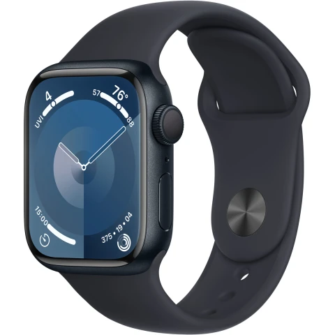 Apple Watch Series 9 (2023) - GPS - 41mm - Midnight Aluminium Case w/ Midnight Sport Band (S/M)