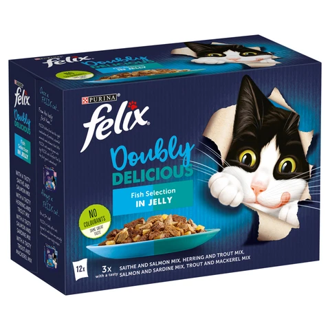 Felix Doubly Delicious Fish Selection in Jelly 12 x 85g (1.02kg)