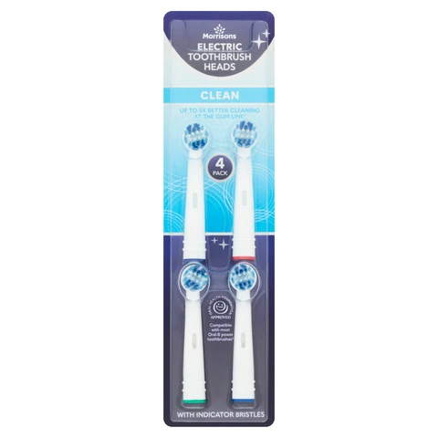 Morrisons Electric Toothbrush Heads Clean 4 Pack