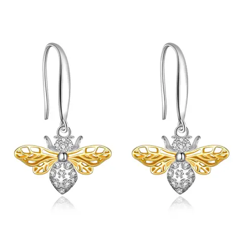 Ever Faith Bee Earrings Cubic Zirconia Hypoallergenic Jewellery for Sensitive Ear
