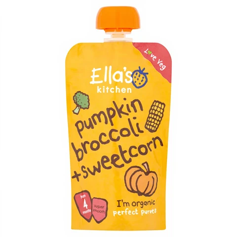 Ella's Kitchen Pumpkin, Broccoli & Sweetcorn 4+ Months 120g