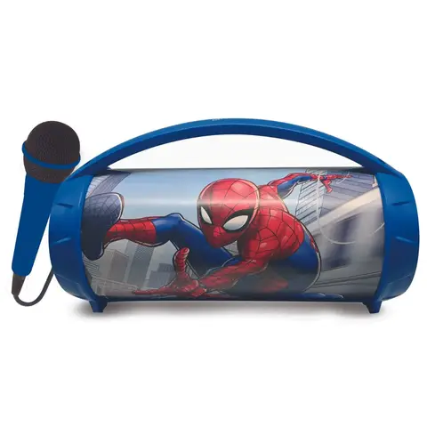 Spider-man - Wireless Light Speaker with Microphone - Blue，