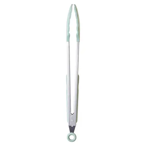 Maison by Premier Sage Green Silicone And Stainless Steel Tongs