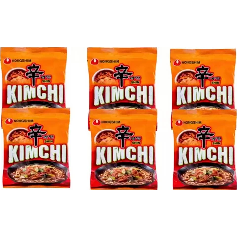 Nongshim Instant Noedel Soup Kimchi  6 X 120g Kimchi