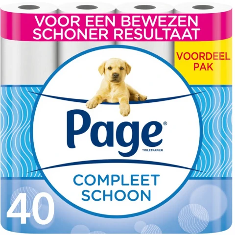 PAGE Complete Clean - Rouleau de papier toilette - 40 rouleaux