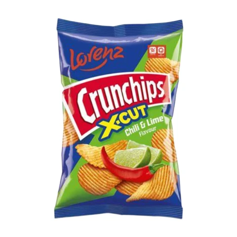 Lorenz Crunchips X-Cut Chilli & Lime 200g