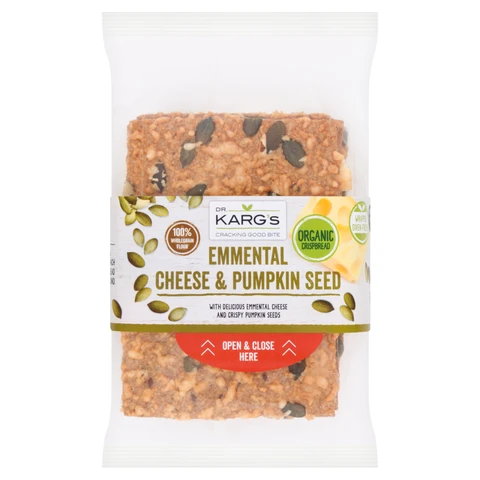 Dr. Karg's Organic Crispbread Emmental Cheese & Pumpkin Seed 200g
