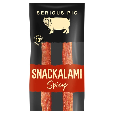 Serious Pig Snackalami Spicy Salami Snacks 30g