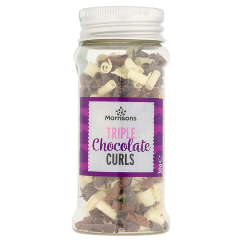 Morrisons Triple Chocolate Curls Cake Decorations 30g