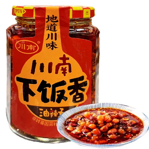 CHUAN NAN Chuannan Pittige Chilisaus voor Rijst 258g