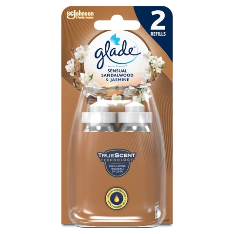 Glade Sense & Spray Air Freshener Twin Refill Sandalwood & Jasmine 2x18ml