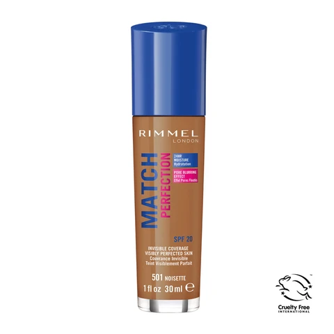 Rimmel MATCH PERFECTION FOUNDATION 30ML 20IV 501 Noisette