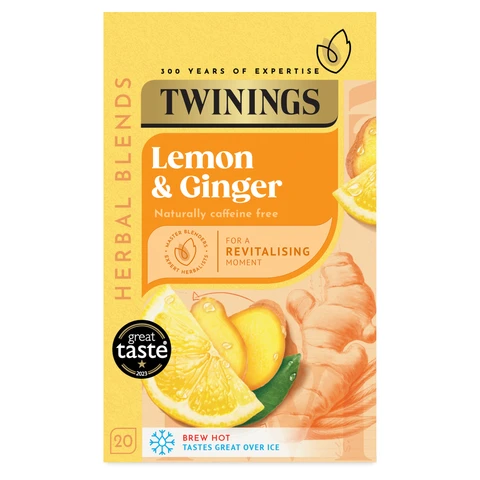 Twinings Lemon & Ginger Tea Bags 20 Pack