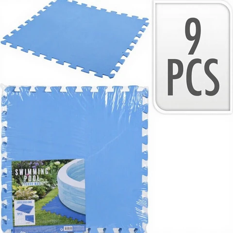 Free and Easy Dalles de piscine, lot de 9 pièces - 2,25 m² - 50 x 50 x 0,4 cm - Bleu