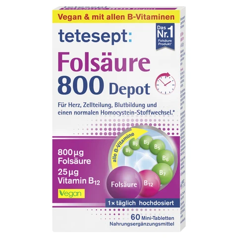Tetesept Folsäure 800 Depot 60 Tabletten