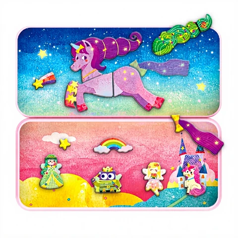MierEdu Boîte Magnétique Camions – 30 Pièces – Motricité & Imagination – Dès 3 Ans – Voyage