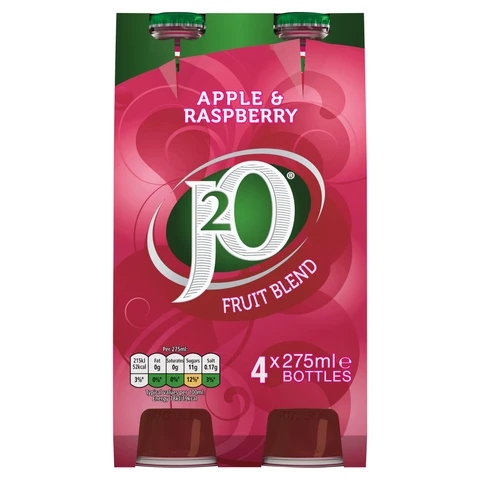 J2O Apple & Raspberry Fruit Blend 4 X 275ml