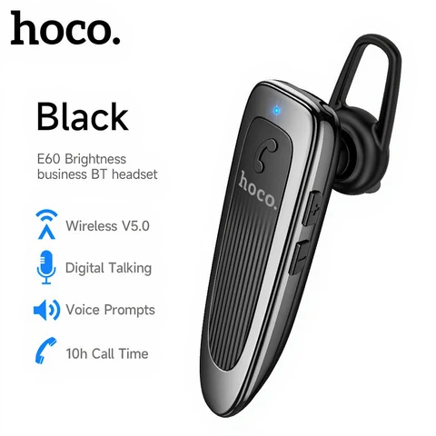 HOCO E60 Business Bluetooth Earphone - Black