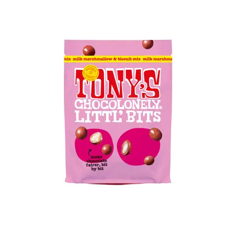 Tony's Chocolonely Milk Chocolate Biscuit & Marshmallow Bits Mix 100g