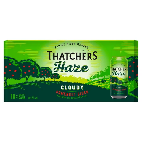 THATCHERS Haze Cloudy Somerset Cider 10X440ml