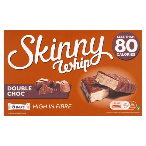 Skinny Whip Double Chocolate 5 Bars 100g