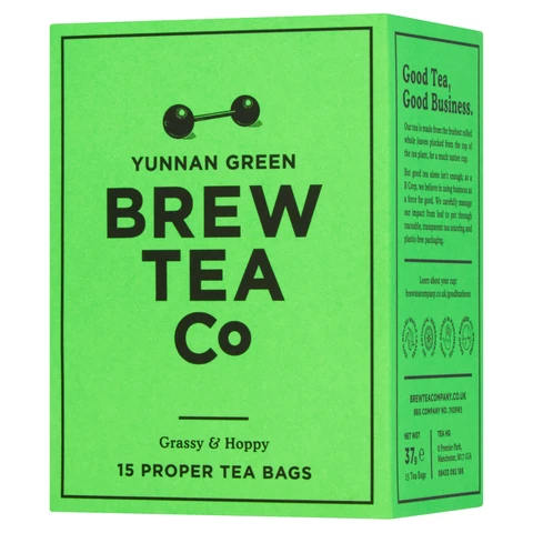 Brew Tea Co - green Tea Tea (15 Proper Tea Bags) - 37g