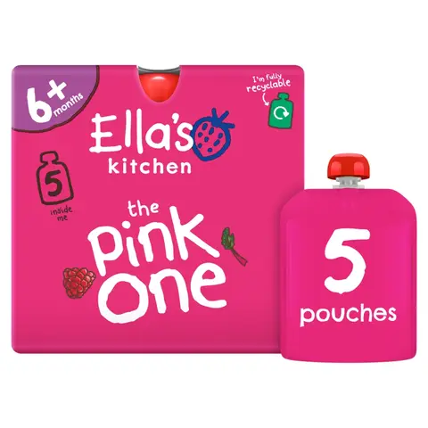 Ella's Kitchen The Pink One Multipack 6+ Months  5 x 90g