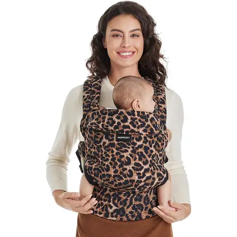 Momcozy Leopard Baby Carrier - Ergonomic Baby Carrier for 7-44 lbs,Leopard, 1 Unit