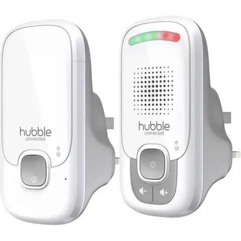 Hubble Listen Audio Baby Monitor with DECT Wireless Connectivity White