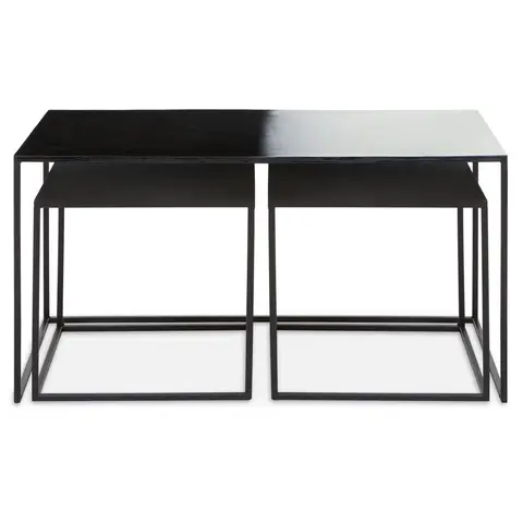 Fifty Five South Rasmus Coffee Table & Side Table Ombre Black/White Set of 3
