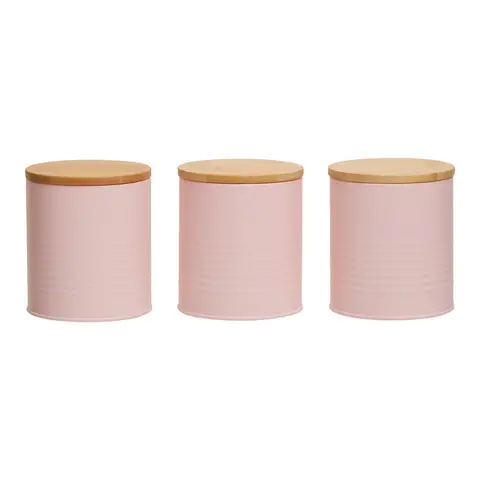 Maison by Premier Set Of Three Alton Pink Cannisters