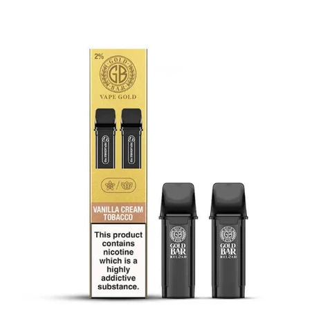 Gold Bar Reload Refill Prefilled Pod / 2PK Vanilla Cream Tobacco